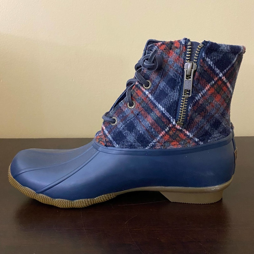 Sperry-Saltwater Wool Plaid Duck Boot - Picture 5 of 7